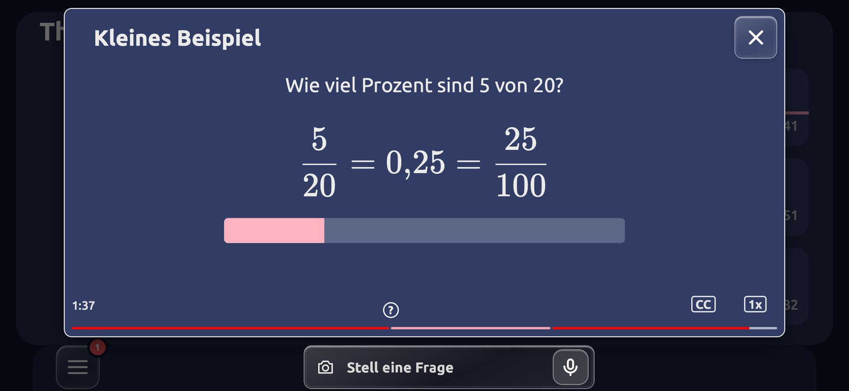 Ein Theorievideo in der colino-App: lino zeichnet die Gerade y = ax + b und schreibt dazu: ein linearer Zusammenhang.